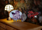 1:12 Miniature Ceramic Wall Plate with Metal Stand Angel Wall Plate (b) - E086