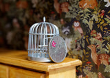 Dollhouse Miniature 1:12 Sliver Bird Cage, Doll House Miniature, Birdcage (Can open) - D093