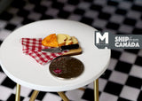 1:12th Dollhouse Supplies miniature breakfast, Slice Bread on the board E021