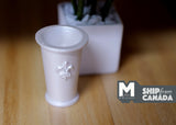 Dollhouse Supplies Garden Tree Pot 1:12 Scale Miniature Large Size Vase 1-9/16 inch tall  (pearl) - B062