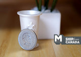 Dollhouse Supplies Garden Tree Pot 1:12 Scale Miniature Large Size Vase 1-9/16 inch tall  (pearl) - B062