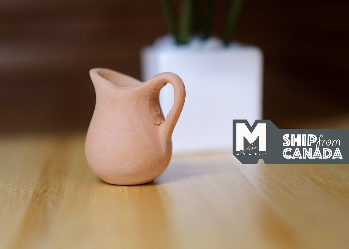 1:12 Dollhouse Supplies Miniature Clay Pottery Art Jug, Miniature Flowerpot Dollhouse Supplies Miniature Art Jug - B089