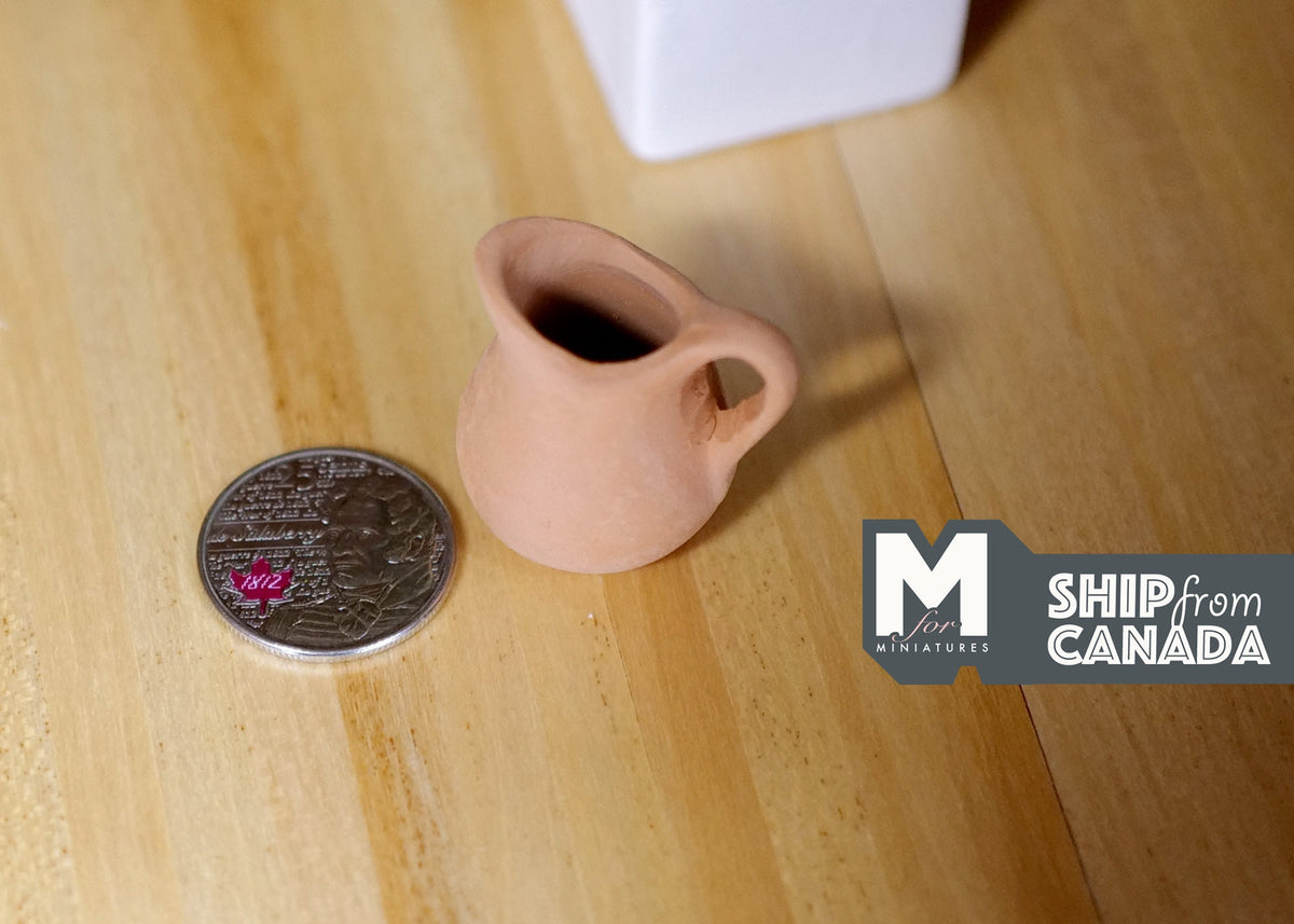 1:12 Dollhouse Supplies Miniature Clay Pottery Art Jug, Miniature Flowerpot Dollhouse Supplies Miniature Art Jug - B089