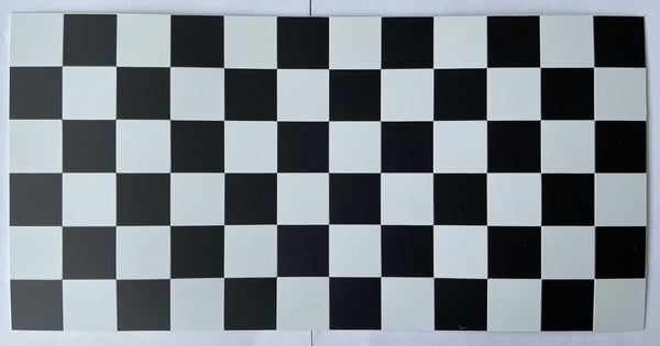 1:12 Dollhouse checkered black and white flooring tile sheet miniature square tile sheet 6 x 12 tiles - 4-3/4" x 9-5/8" - I042