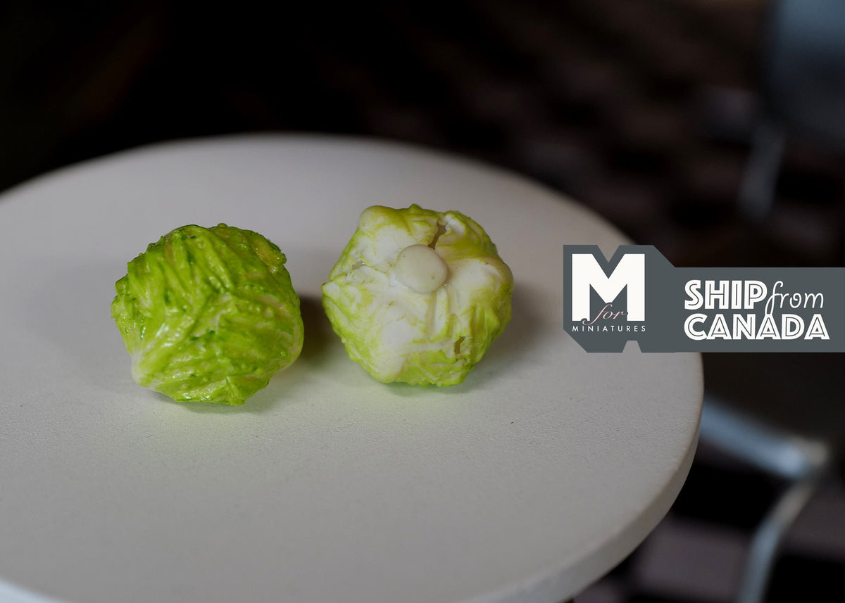 1:12 Dollhouse Miniature Vegetable 2 x  cabbage E061