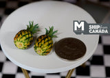Dollhouse Supplies Miniature Fruit 2 x Pineapples 1:12 Scale Food - D059