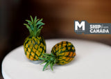 Dollhouse Supplies Miniature Fruit 2 x Pineapples 1:12 Scale Food - D059