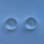 1:12 Scale Miniature Clear Pet Food Bowls, Set of 2, 11/16 inch dia., DIY Dollhouse Supply (small)