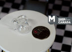 1:12 Scale Miniature Clear Glass Kettle with Lid, 7/8 inch tall, DIY Dollhouse Supply