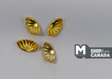 Dollhouse Miniature Half Moon Cabinet Pulls Dresser Pulls Drawer Pulls Door Pulls Gold 4 Piece Pack (U) - A049