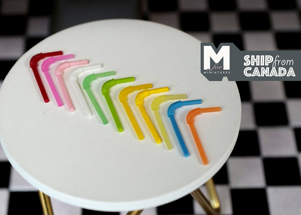 1:12 Scale Dollhouse Miniature Straws 11 pcs - D026