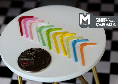 1:12 Scale Dollhouse Miniature Straws 11 pcs - D026