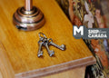 1:12 Scale Miniature Keys on Ring, Set of 3, 1/2 inch long, DIY Dollhouse Supply (silver)