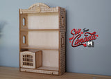 1:12 Dollhouse Supplies miniature Kid's room unfinished bookshelf with box / unpainted bookshelf with box  I006
