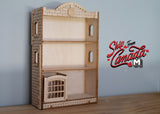 1:12 Dollhouse Supplies miniature Kid's room unfinished bookshelf with box / unpainted bookshelf with box  I006
