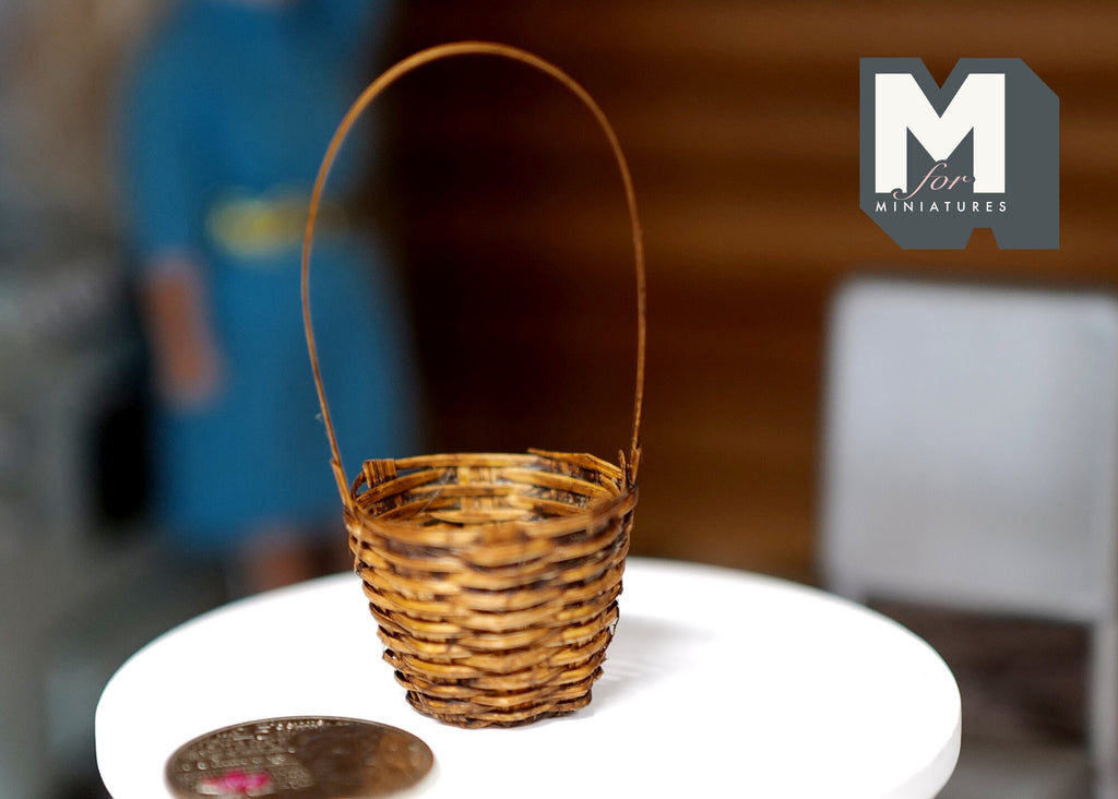1:12 Dollhouse Supplies Miniature rope basket dolls house 1 12th scale miniature D048