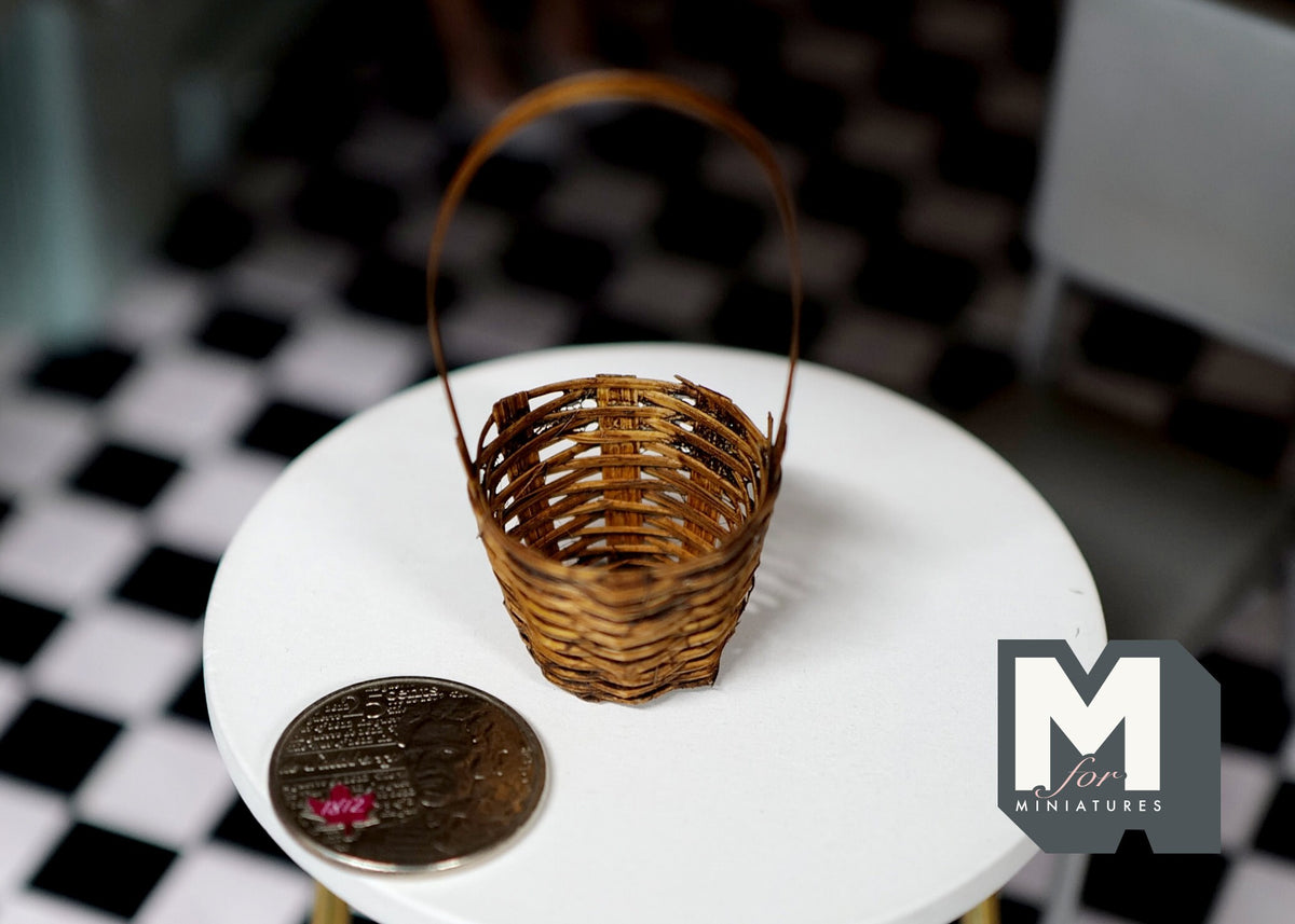 1:12 Dollhouse Supplies Miniature rope basket dolls house 1 12th scale miniature D048
