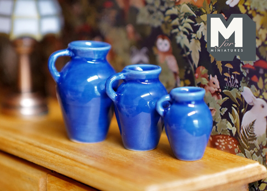 1:12 Dollhouse Supplies Stoneware Jugs Crocks Set of 3 1 12Scale Dollhouse Supplies Miniature Stoneware Jugs B104