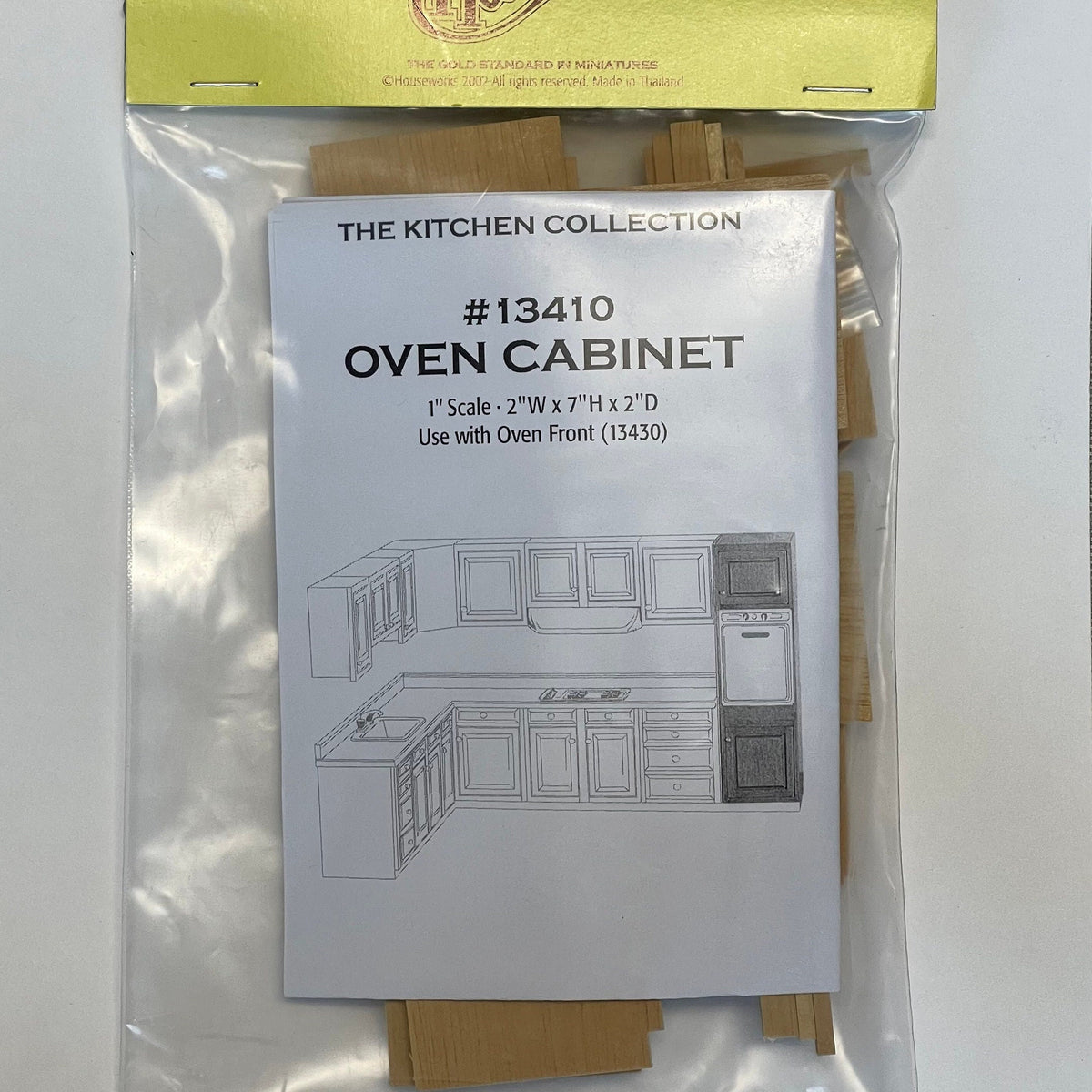 1:12 Scale Miniature Wood Kitchen Oven Cabinet Kit, 2 Doors, 7 inch tall, DIY Dollhouse Supply