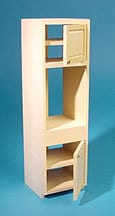 1:12 Scale Miniature Wood Kitchen Oven Cabinet Kit, 2 Doors, 7 inch tall, DIY Dollhouse Supply