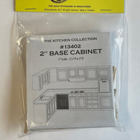 Dollhouse DIY 2" base cabinet kit swing door and drawer with material and instruction from Miniature Houseworks