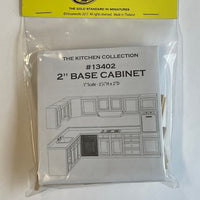 Dollhouse DIY 2" base cabinet kit swing door and drawer with material and instruction from Miniature Houseworks - J039