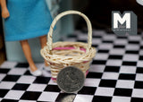 Dollhouse Miniature Handmade rope basket dolls house 1 12th scale miniature - J025