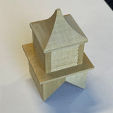 1:12 Dollhouse Miniature Wood Cupola DIY Dollhouse Wood Chimney - I039