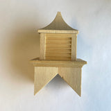 1:12 Dollhouse Miniature Wood Cupola DIY Dollhouse Wood Chimney - I039