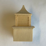 1:12 Dollhouse Miniature Wood Cupola DIY Dollhouse Wood Chimney - I039