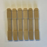 1:12 Dollhouse Supplies Miniature Handrail Ends Newel Post Unfinished Balcony Handrail Posts Set of 6 - I033