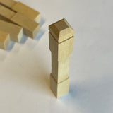 1:12 Dollhouse Miniature Handrail Ends Newel Post Unfinished Balcony Handrail Posts Set of 6 - I033