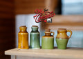 1:12 Scale Miniature Ceramic Jugs with Corks, Set of 4, 1-3/8 to 1-9/16 inch tall, DIY Dollhouse Supply