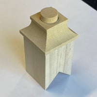 1:12 Dollhouse Square Peak Chimney Miniature Square Chimney 1-7/8"(D) x 3-3/4"(H) - I039