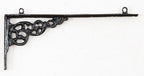 Support de pancarte suspendue miniature à l'échelle 1:12, volutes ornées, 5,6 cm de long, fourniture pour maison de poupée DIY (noir)