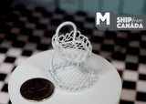 1:12th Dollhouse Supplies Miniature 2-Tier Fruit Baskets fruit basket Bronze D047