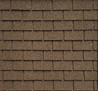 Dollhouse Brown Asphalt Shingles 8 Stripes Pack - 1 Square Feet Coverage