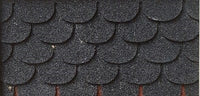 Dollhouse Fish Scale Fishscale Asphalt Shingles 8 Stripes Pack - 1 Square Feet Coverage - J049