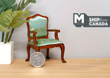 Dollhouse Supplies Dining Chair 1:12 Scale Miniature Wood Furniture Armchair 3-1/8 inch tall - C015