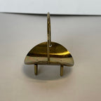 1:12 Scale Miniature Metal Log Holder with Arched Handle, 1-9/16 inch tall, DIY Dollhouse Supply (brass)