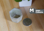 Miniature Weathered Hexagon Planter Pot 1:12 Scale Dollhouse Garden Large Size Geometric Tree Planter 1-1/4 inch tall (green) - B074