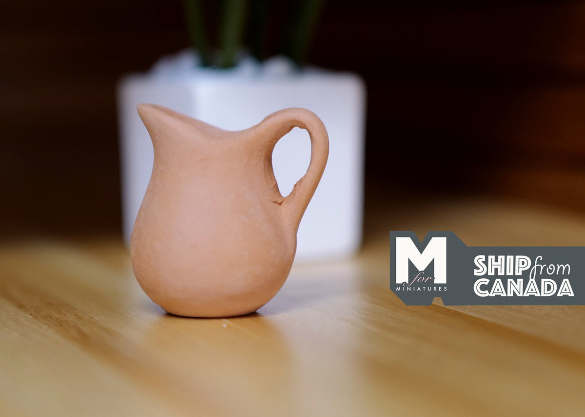1:12 Dollhouse Supplies Miniature Clay Pottery Art Jug, Miniature Flowerpot Dollhouse Supplies Miniature Art Jug - B089