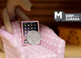 1:6 Dollhouse electronics miniature handheld tablet computer tablet (metallic pink)  C103