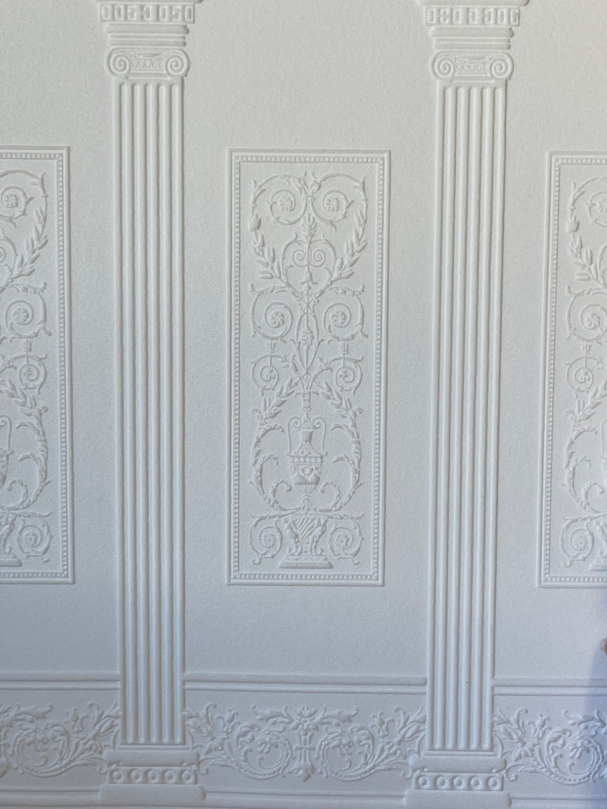 1:12 Scale Miniature Ionic Column Wall Panel, Embossed Foam Board, 11-7/16 x 9-1/4 inch, DIY Dollhouse Supply