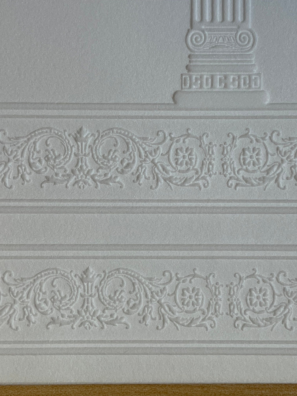 Panneau mural miniature à colonne ionique échelle 1:12, carton mousse gaufré, 11-7/16 x 9-1/4 pouces, accessoire de maison de poupée à faire soi-même
