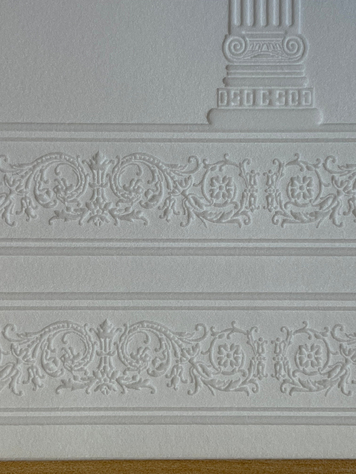 1:12 Scale Miniature Ionic Column Wall Panel, Embossed Foam Board, 11-7/16 x 9-1/4 inch, DIY Dollhouse Supply