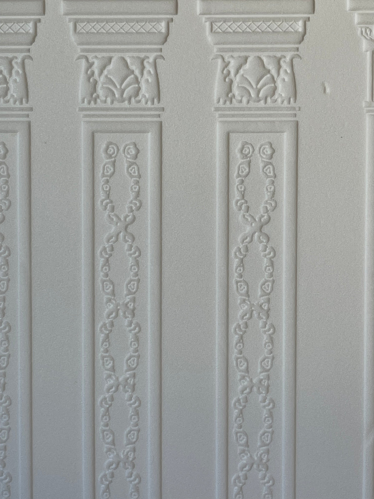 1:12 Scale Miniature Ornate Pilaster Wall Panel, Embossed Foam Board, 13-1/2 x 9-3/4 inch, DIY Dollhouse Supply