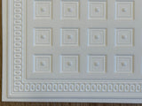 Dollhouse Embossed Faux Tin Ceiling Panel Sheet 13-1/2" x 9-3/4"