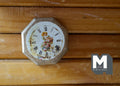 Miniature Girl Floral Themed Wall Clock 1:12 Scale Dollhouse Decor (wood) (non working) - B050