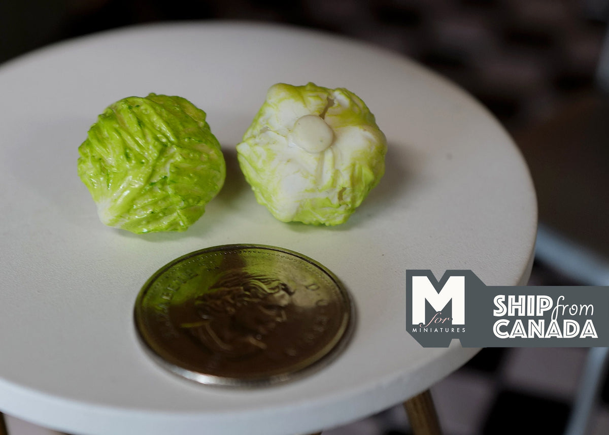 1:12 Dollhouse Miniature Vegetable 2 x  cabbage E061